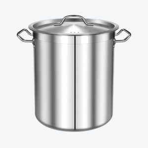Large Stock Pot with Lid - 40 Quart Stainless Steel Cookware