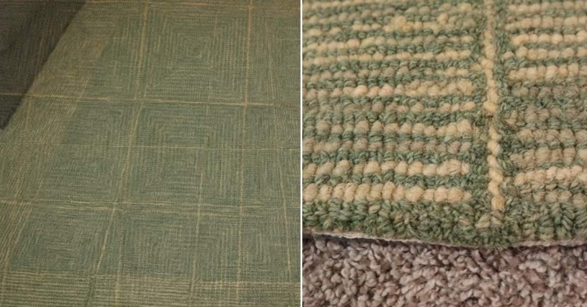 Amber Lewis Billy Rug in Ink and Salmon