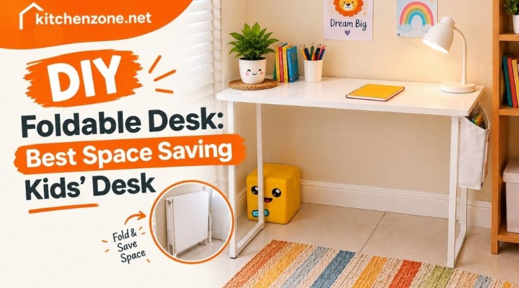 DIY Foldable Desk Best Space Saving Kids’ Desk (1) DIY Foldable Desk